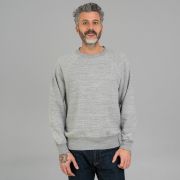 The Real McCoy's 9oz Loopwheeled Raglan Sweatshirt - Grey