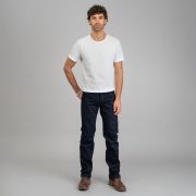 画材 Indigo Genuine Pure Blue Japan XX-003-IDBK 14oz Indigo/Black Selvedge Jeans