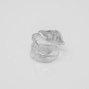 Sterling Silver Feather Ring - The Flat Head | Rivet & Hide