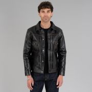 【HI FI FNK】Tate Pigment Stitch Jacket The Flat Head Horsehide '50s Type II Jacket - Black