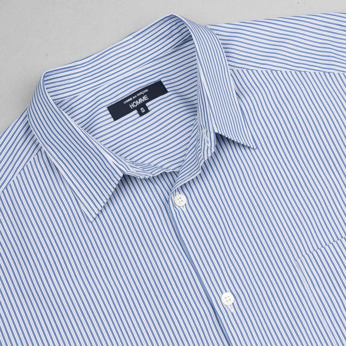 Comme des Garçons Homme Striped Cotton Oxford Shirt - Navy