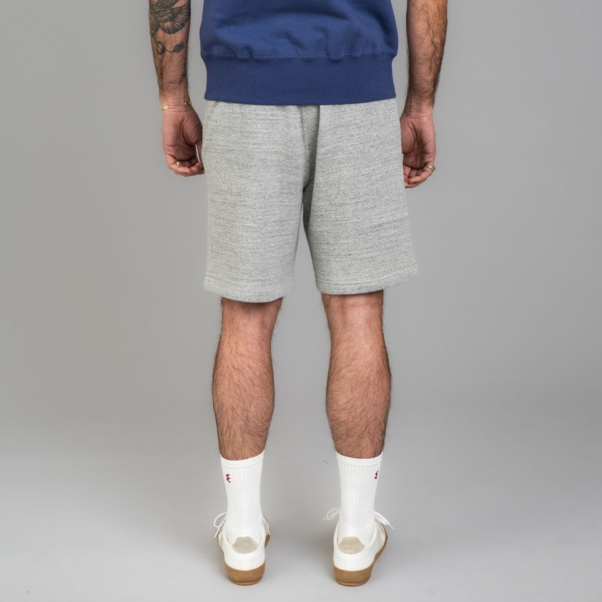 The Real McCoy's 9oz Loopwheeled Sweat Shorts - Grey