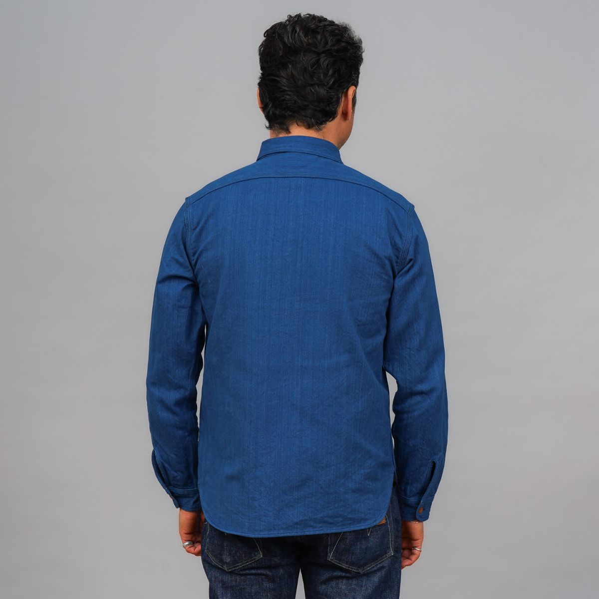 Asagi' Herringbone Twill Shirt - Samurai | Rivet & Hide