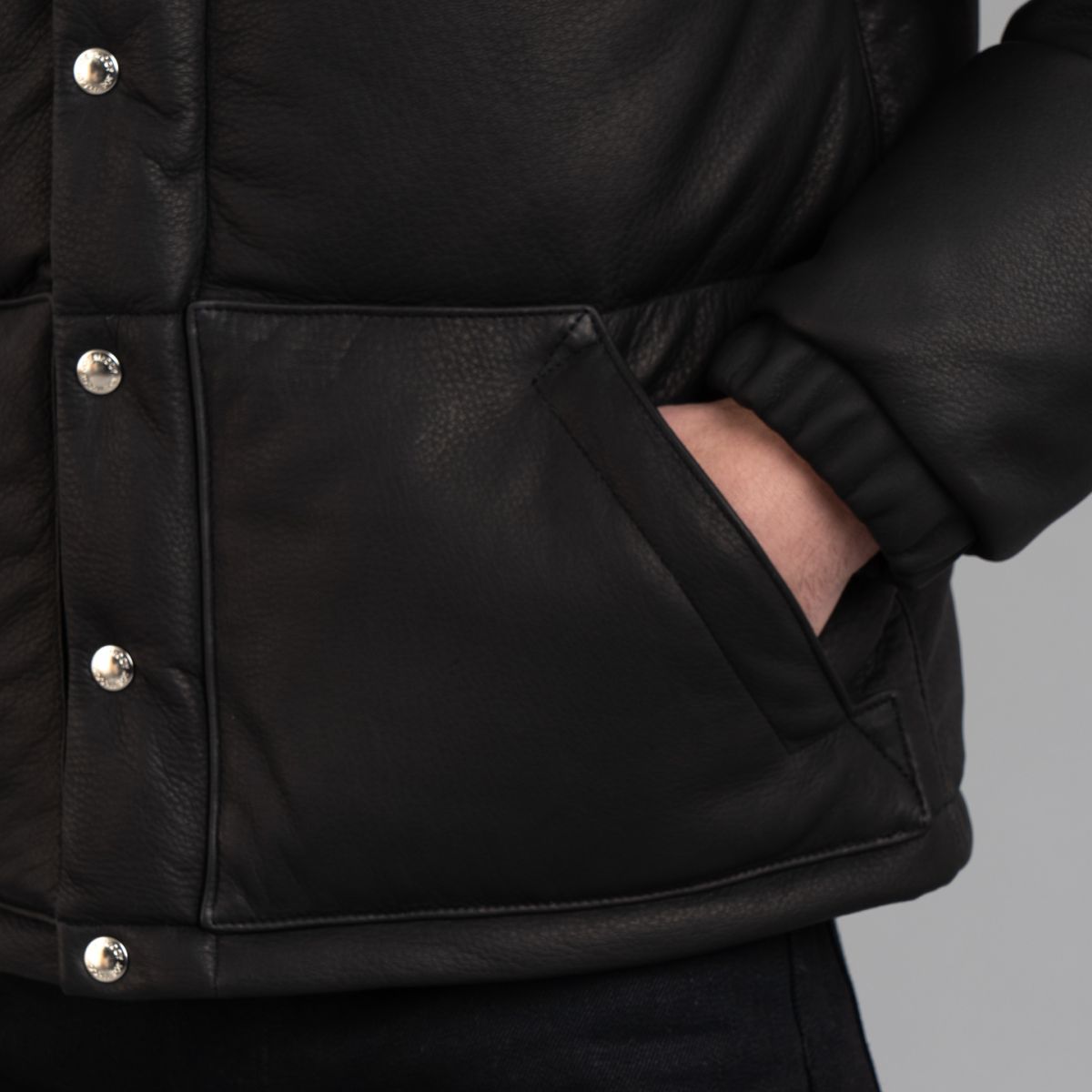MJ23119 Deerskin Down Jacket Black - The Real McCoy's | R&H MJ23119 Deerskin Down Jacket Black - The Real McCoy's | R&H