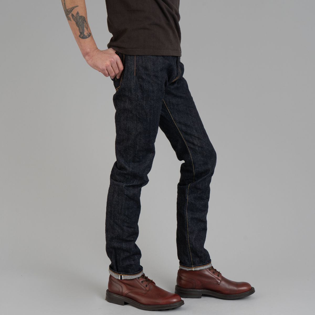 玄関先迄納品 Head| Flat The - Jeans Tapered Slim D306 Rivet Hide & パンツ