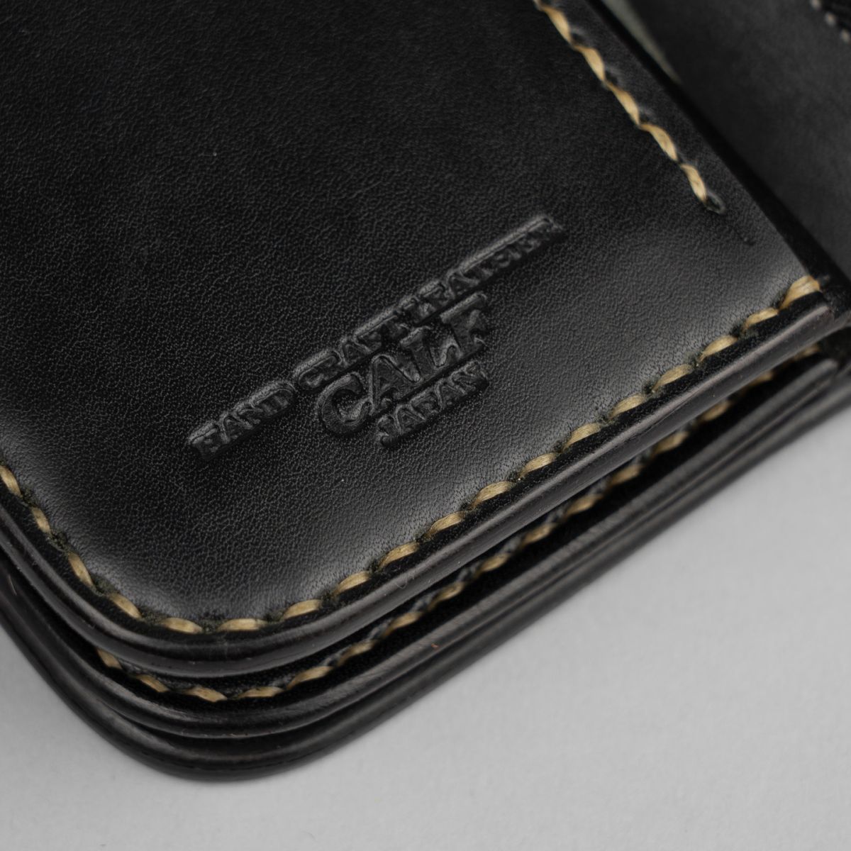 【Pid】Cordovan Wallet Black 新品訳あり The Flat Head Cordovan Oily Leather Full Zip Wallet Black