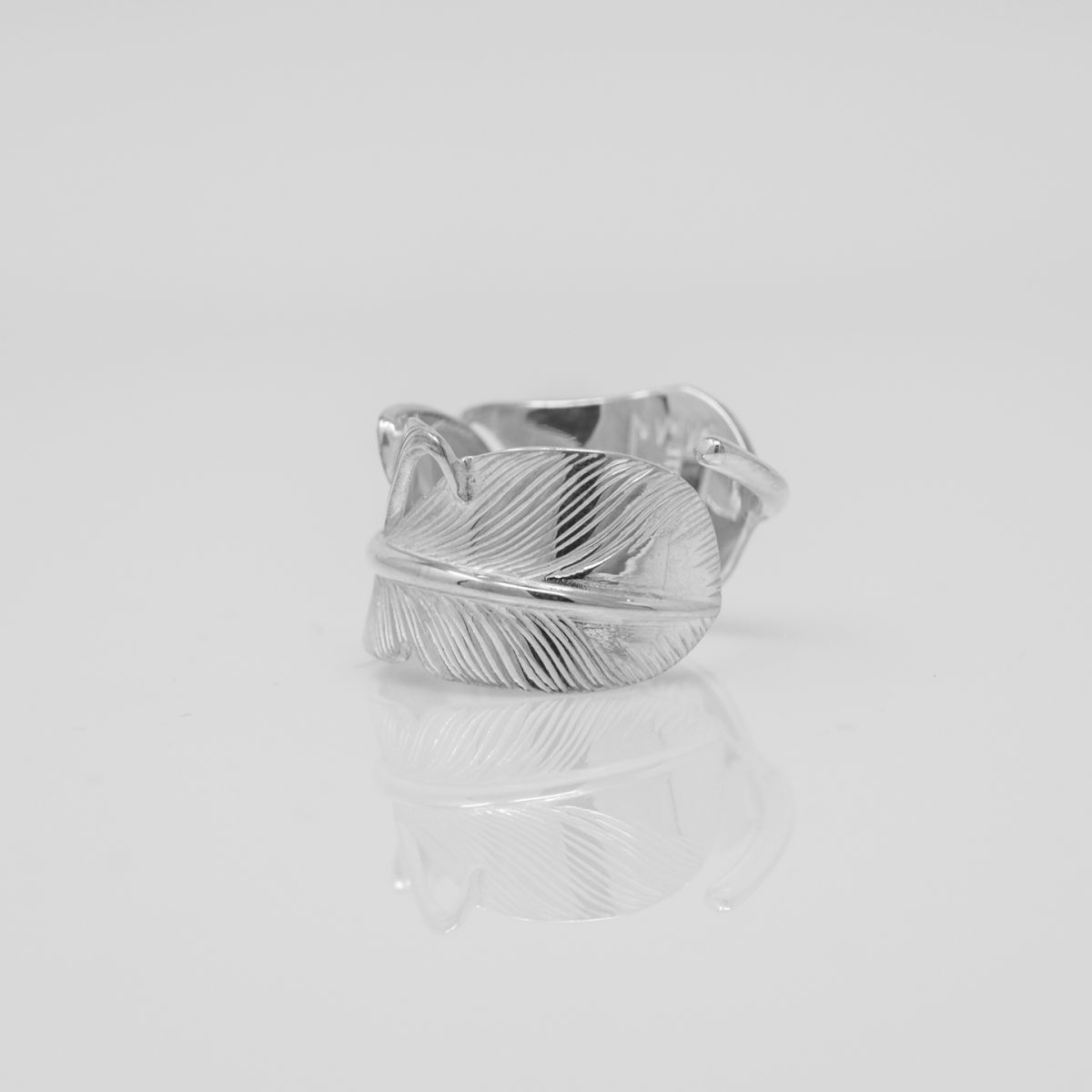 Sterling Silver Feather Ring - The Flat Head | Rivet & Hide