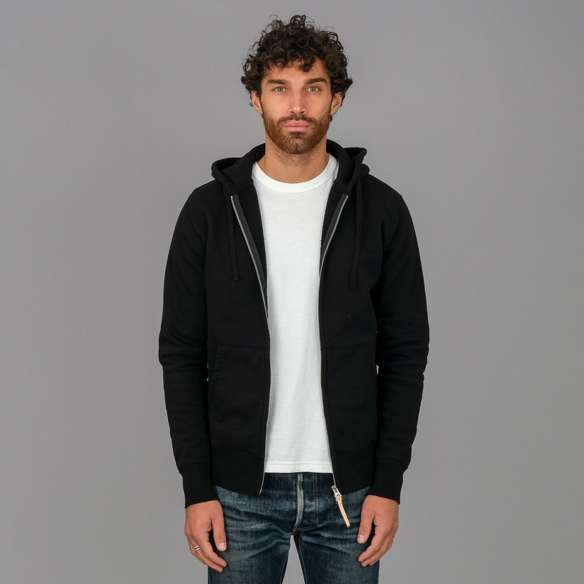 Heavyweight Loopwheel Zip Hoodie - Iron Heart | Rivet & Hide