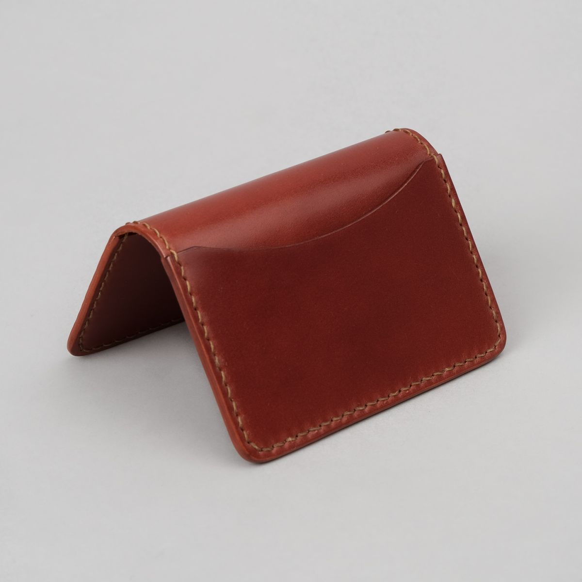 Shinki Cordovan Card Holder Cognac - The Flat Head | R&H