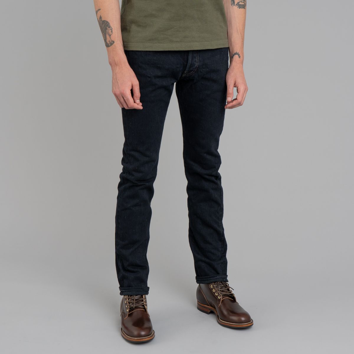 【IONSEOUL】Redney Heart Wide Jeans 5FM0027 Iron Heart - IH-888S-SLB - 16oz Slubby Selvedge High Rise