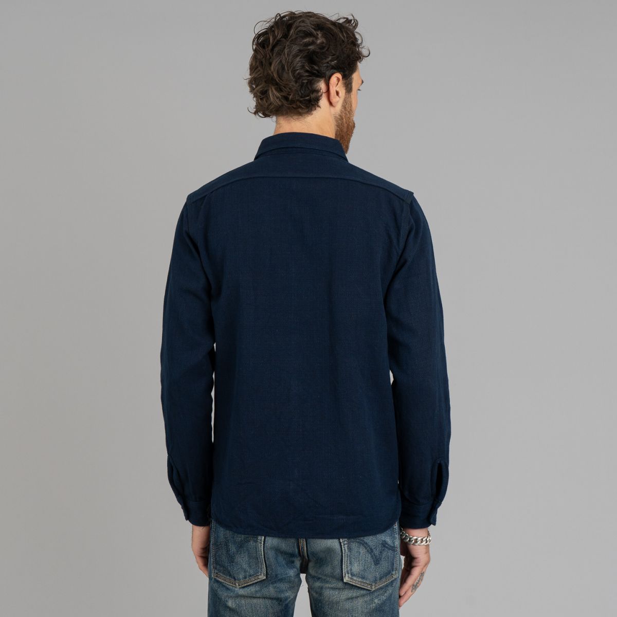 Natural Indigo Spotted Work Shirt - Samurai | R&H